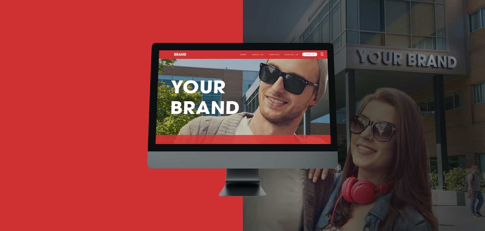A consistent brand across a website, storefront, and printed apparel